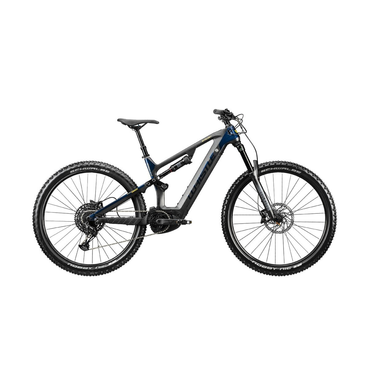 Bicicleta Electrica MTB Full Suspension WHISTLE B-Rush C6.1 Carbon , M, negru/albastru