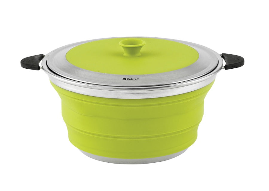 Oala cu capac pliabila, 2.5l, verde