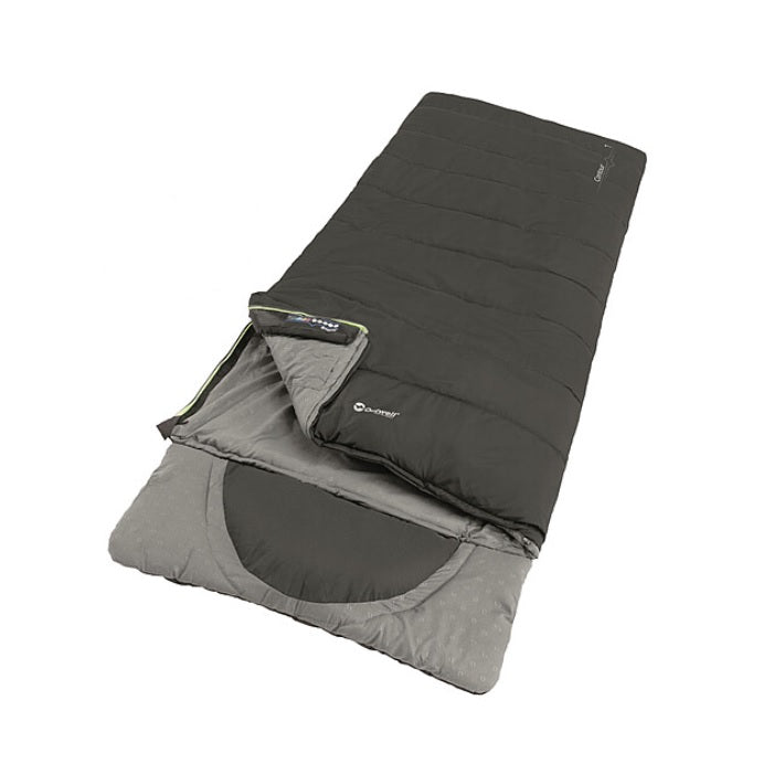 Sac de dormit cu 2 fete, gri/negru