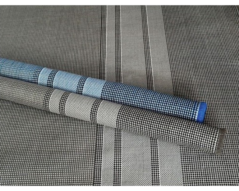 Covor de camping 250x150cm, albastru/gri