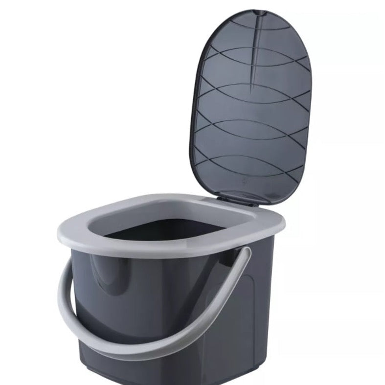 Toaleta mobila de camping, cu capac, 15l