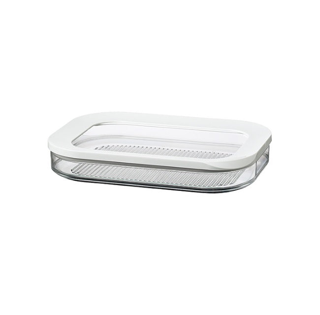 Caserola pentru frigider, modulara, alb-transparent, 550 ml