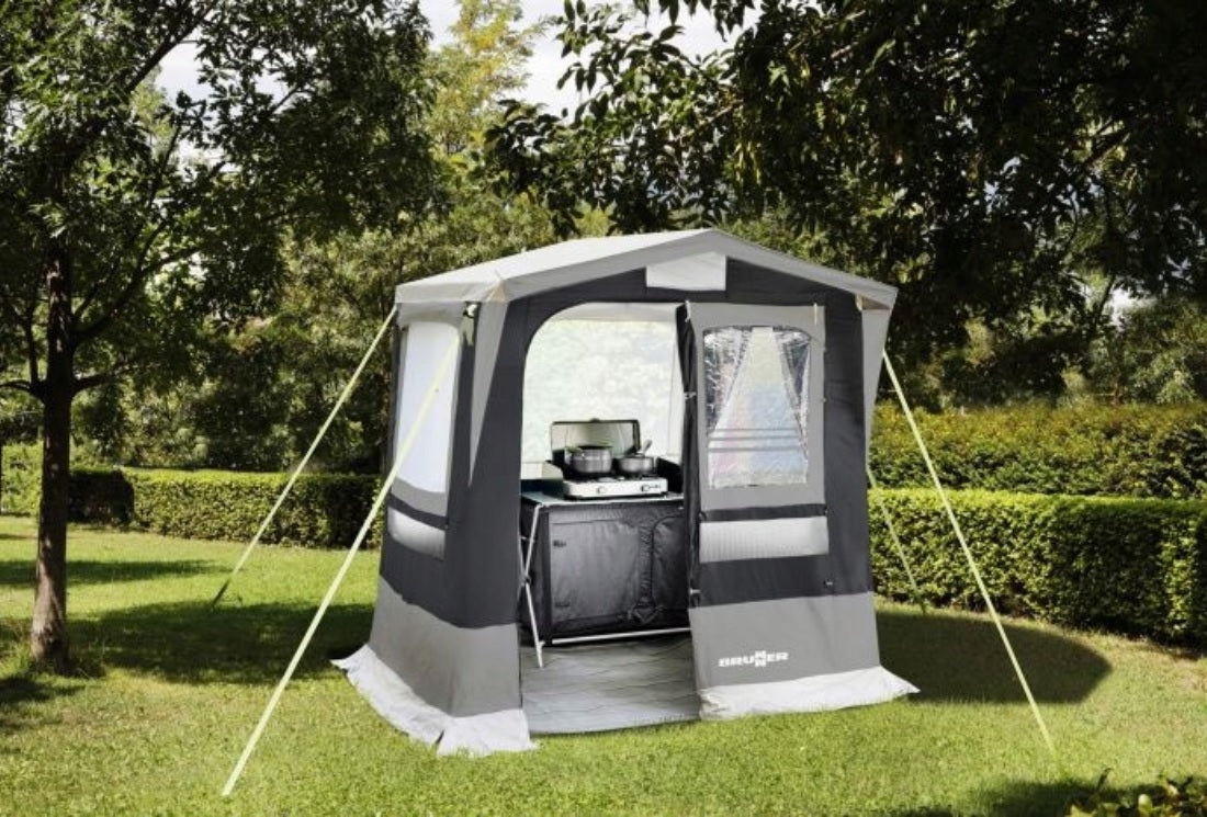 Cort bucatarie de camping Gusto, gri, 150x150cm