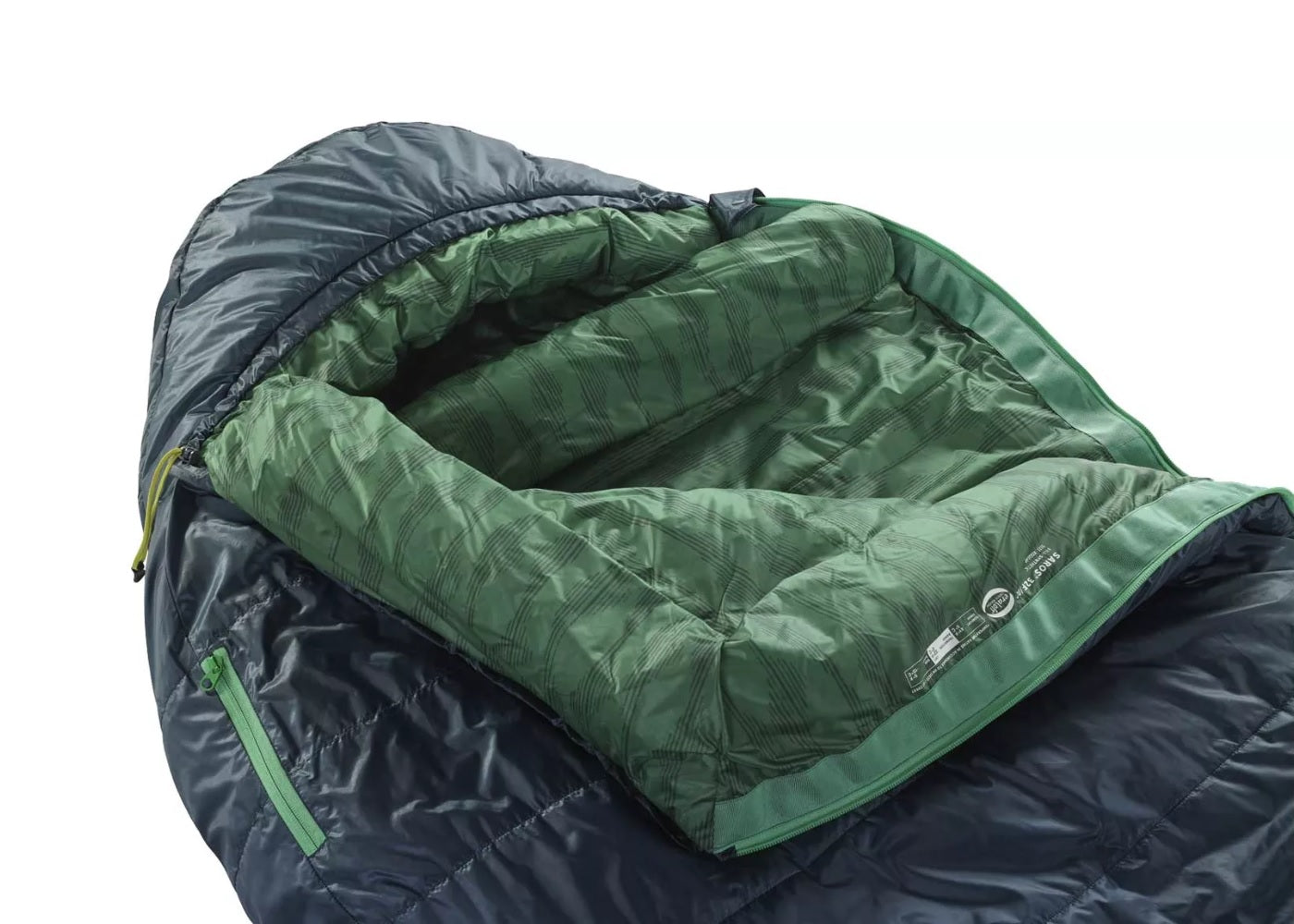 Sac de dormit Saros, tip mumie, verde, 215 cm