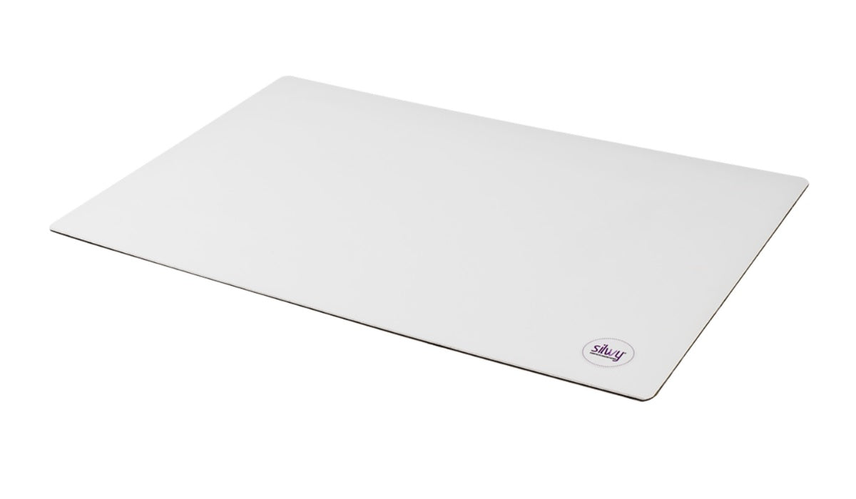 Covoras metalic Silwy, alb, 40x27 cm