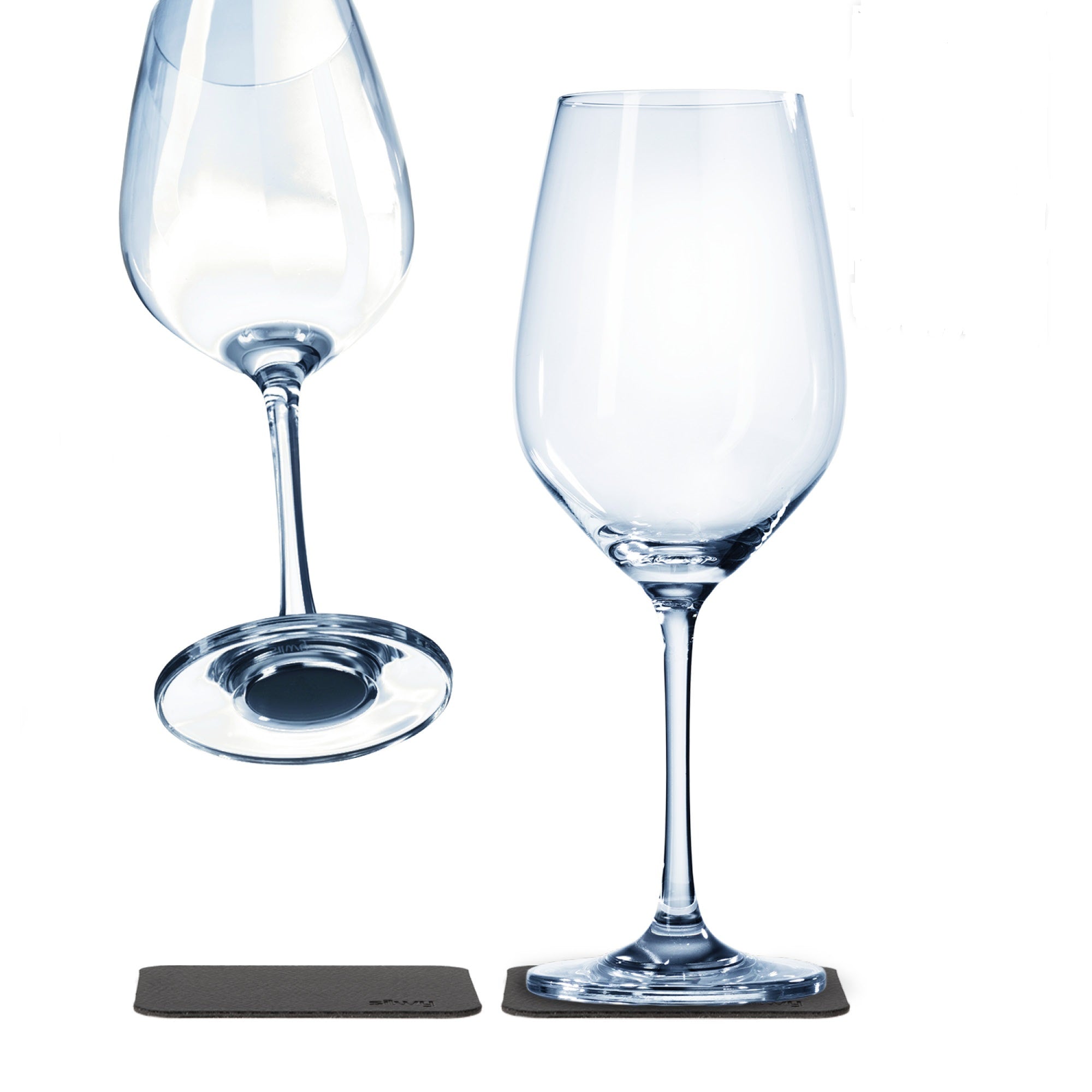 Set 2 pahare magnetice de cristal Silwy Wine