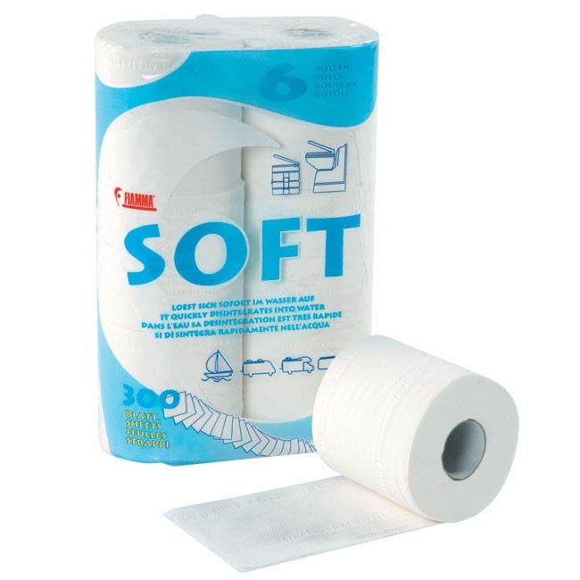 Hartie igienica solubila Fiamma Soft, 6 role